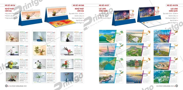 Lịch để bàn Hoa Niên tiện lợi