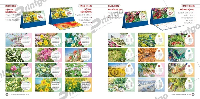 Lịch để bàn Hoa Niên tiện lợi
