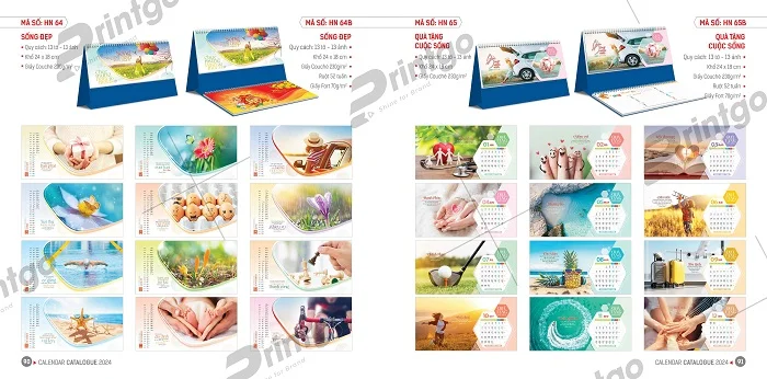 Lịch để bàn Hoa Niên tiện lợi