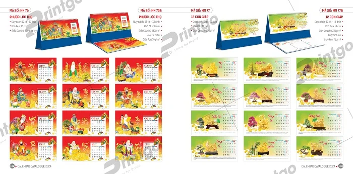 Lịch để bàn Hoa Niên tiện lợi