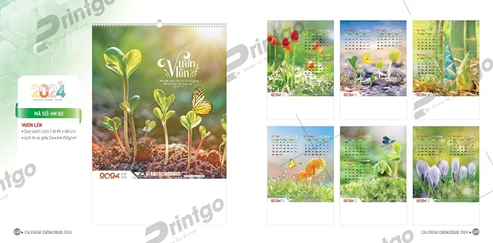 Lịch treo tường hiện đại, trang trọng
