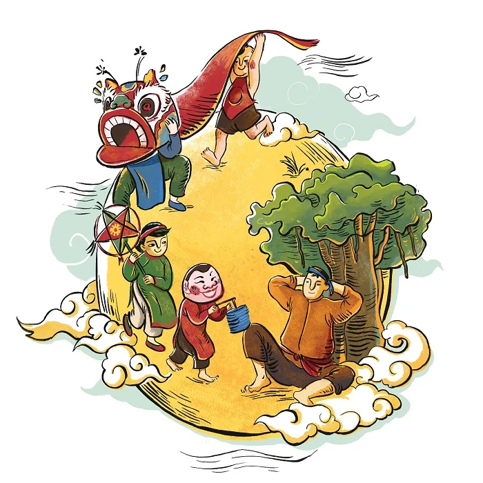 Chú Cuội cung trăng được thể hiện rõ nét, màu sắc độc đáo