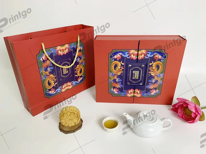 Dự án thiết kế và in hộp bánh trung thu Tiến Lợi của Printgo: Vẻ đẹp sen Việt, khí chất rồng thiêng hội tụ