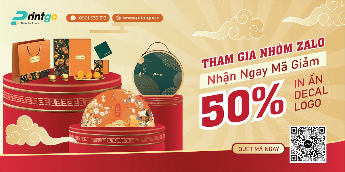 Chương trình khuyến mại khi tham gia zalo của Printgo