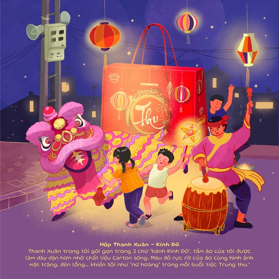 Hộp bánh trung thu Kinh Đô gợi nhớ về tuổi thơ