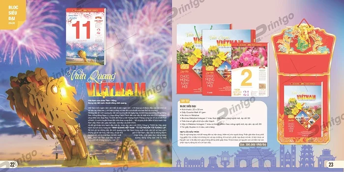Mẫu lịch bloc An Hảo 2024