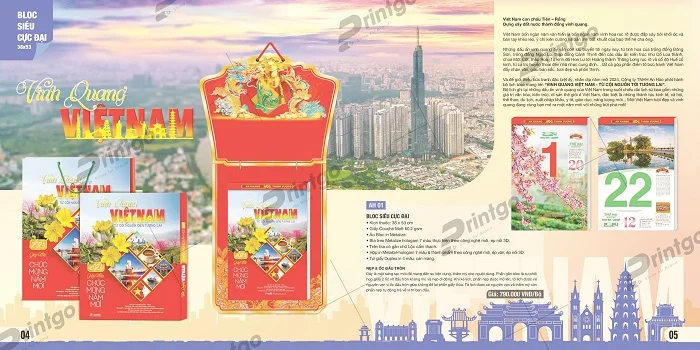 Mẫu lịch bloc An Hảo 2024