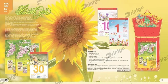 Mẫu lịch bloc An Hảo 2024