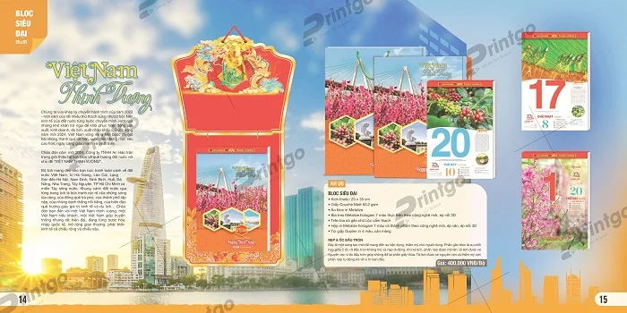 Mẫu lịch bloc An Hảo 2024