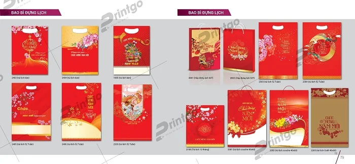 Bao bì đựng lịch