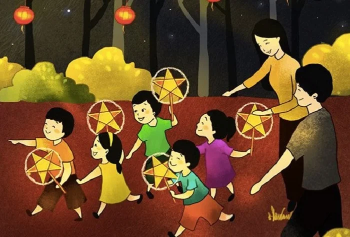 Rước đèn là hoạt động không thể thiếu trong dịp tết trung thu