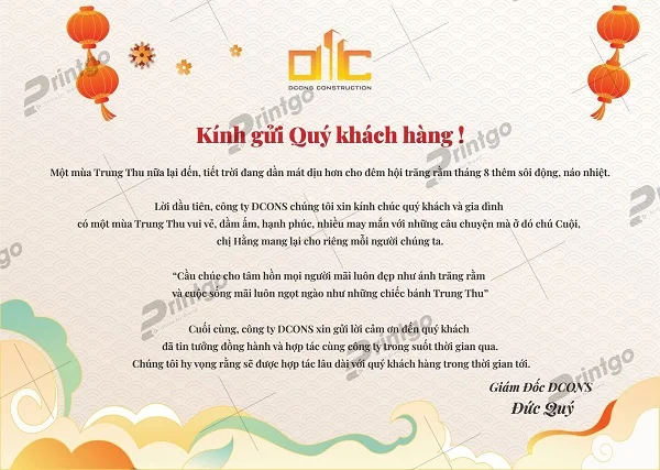 Mẫu thiệp trung thu đẹp dành cho doanh nghiệp