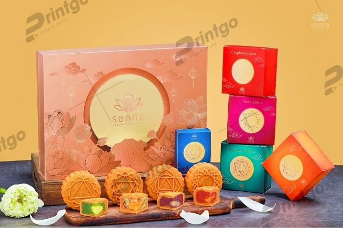 Thiết kế sang trọng của hộp bánh trung thu khách sạn Senna