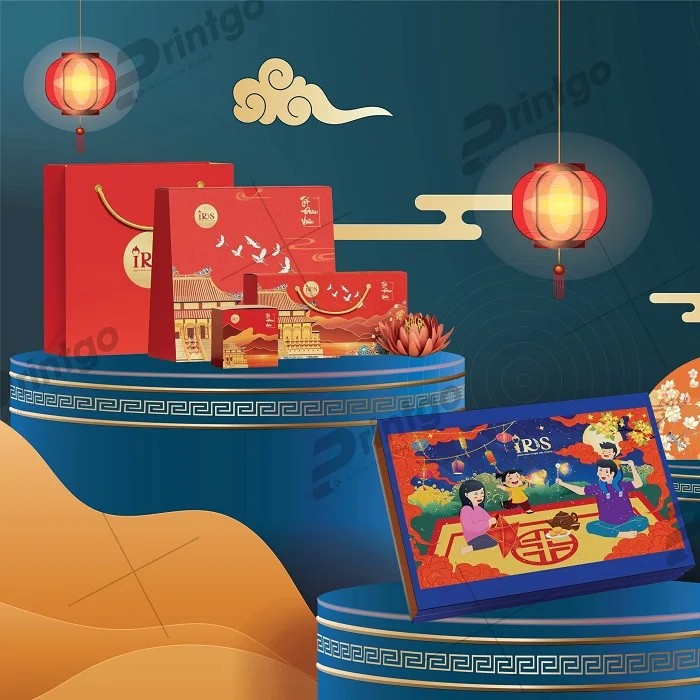 Iris và Printgo: BST hộp quà tặng bánh trung thu xuất hiện với diện mạo độc đác, sang tạo