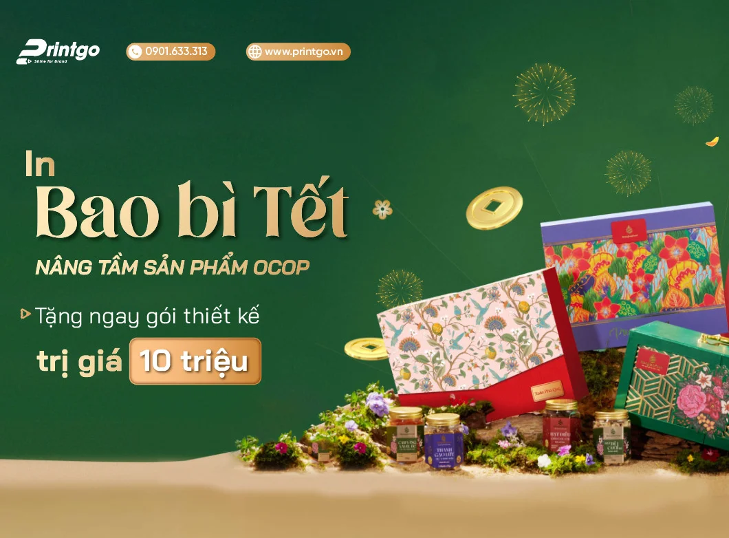 SIÊU KHUYẾN MÃI: IN BAO BÌ TẾT CHO SẢN PHẨM OCOP - TẶNG NGAY GÓI THIẾT KẾ TRỊ GIÁ LÊN TỚI 10 TRIỆU ĐỒNG