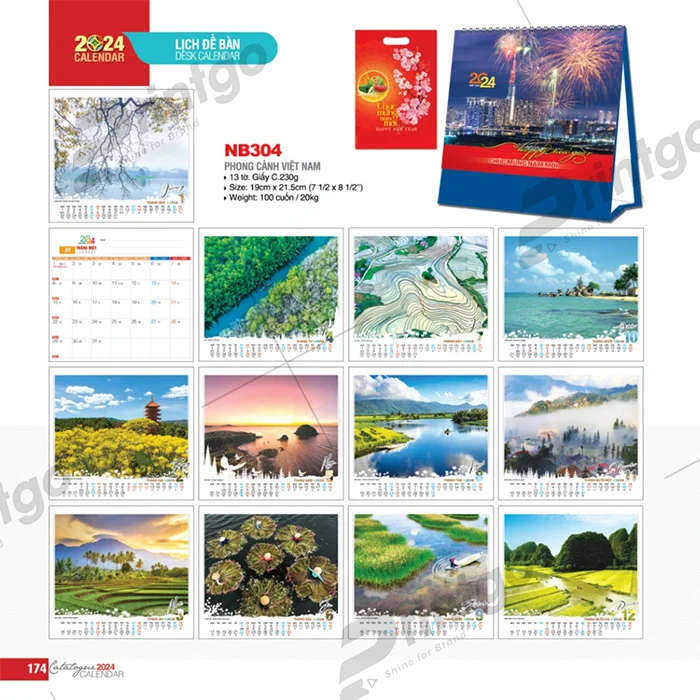 Bộ sưu tập lịch tết Tao Đàn 2024, nét đẹp tinh tế và nghệ thuật