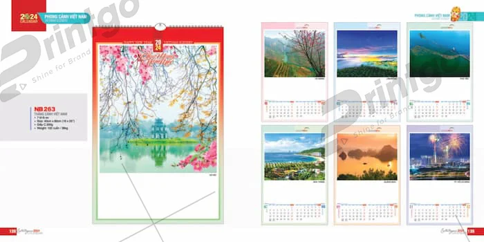 Bộ sưu tập lịch tết Tao Đàn 2024, nét đẹp tinh tế và nghệ thuật