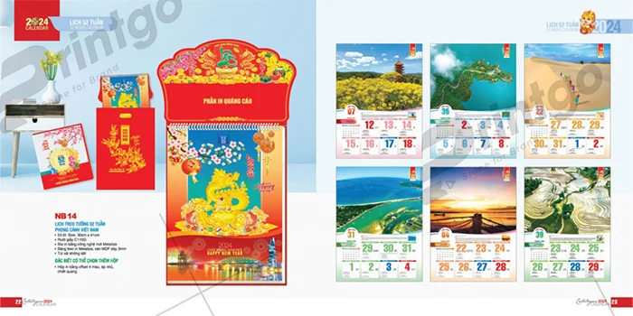 Bộ sưu tập lịch tết Tao Đàn 2024, nét đẹp tinh tế và nghệ thuật