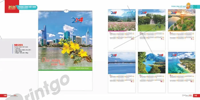 Bộ sưu tập lịch tết Tao Đàn 2024, nét đẹp tinh tế và nghệ thuật