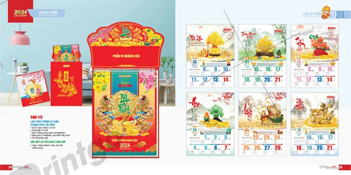 Bộ sưu tập lịch tết Tao Đàn 2024, nét đẹp tinh tế và nghệ thuật