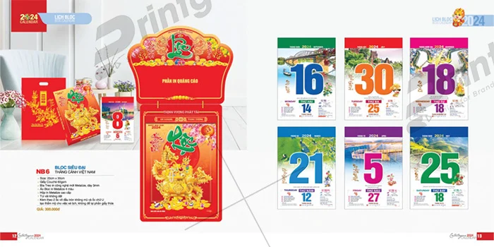 Bộ sưu tập lịch tết Tao Đàn 2024, nét đẹp tinh tế và nghệ thuật