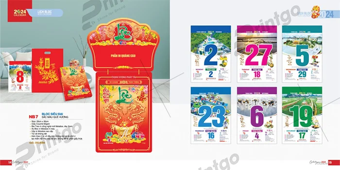 Bộ sưu tập lịch tết Tao Đàn 2024, nét đẹp tinh tế và nghệ thuật