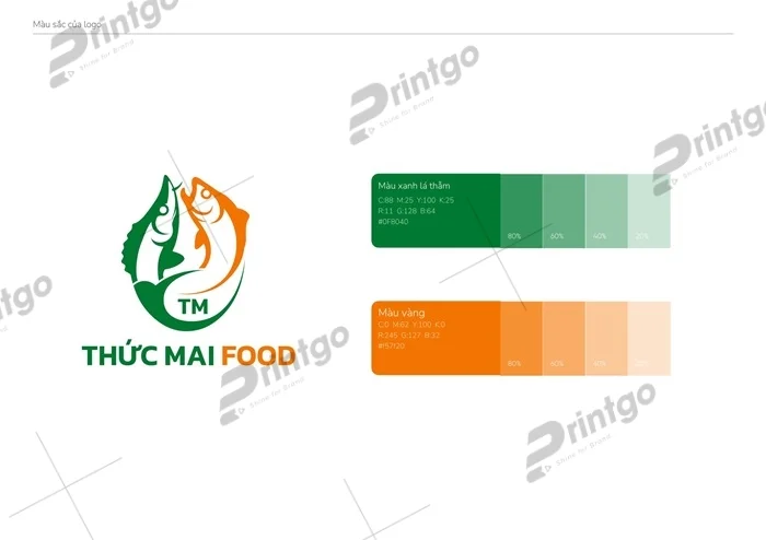 Tông màu xanh kết hợp cùng màu vàng cam