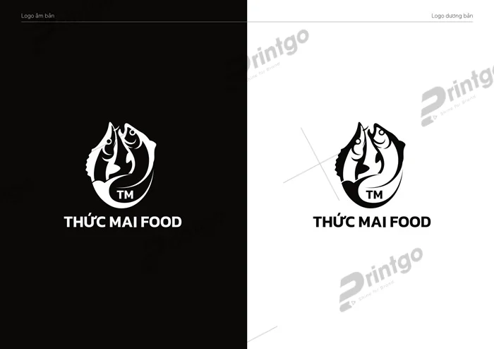 Logo phác thảo trắng đen