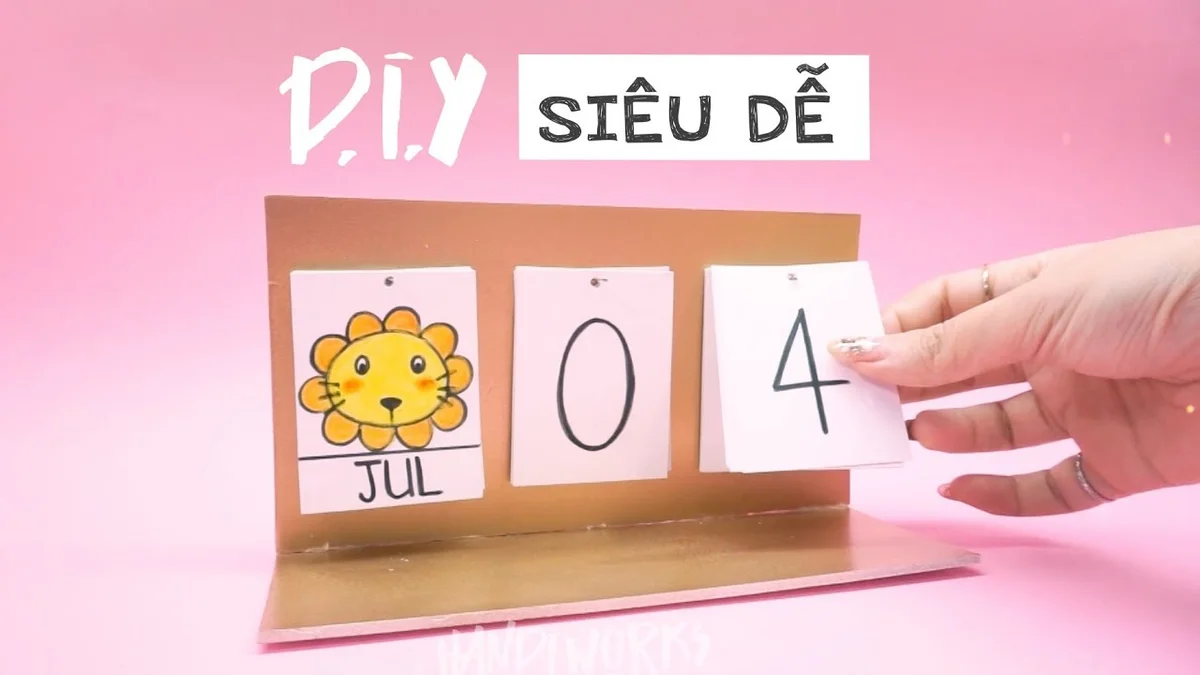 Hướng dẫn cách làm lịch để bàn siêu dễ thương