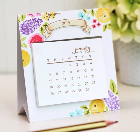 Tổng hợp các mẫu lịch để bàn handmade đẹp nhất