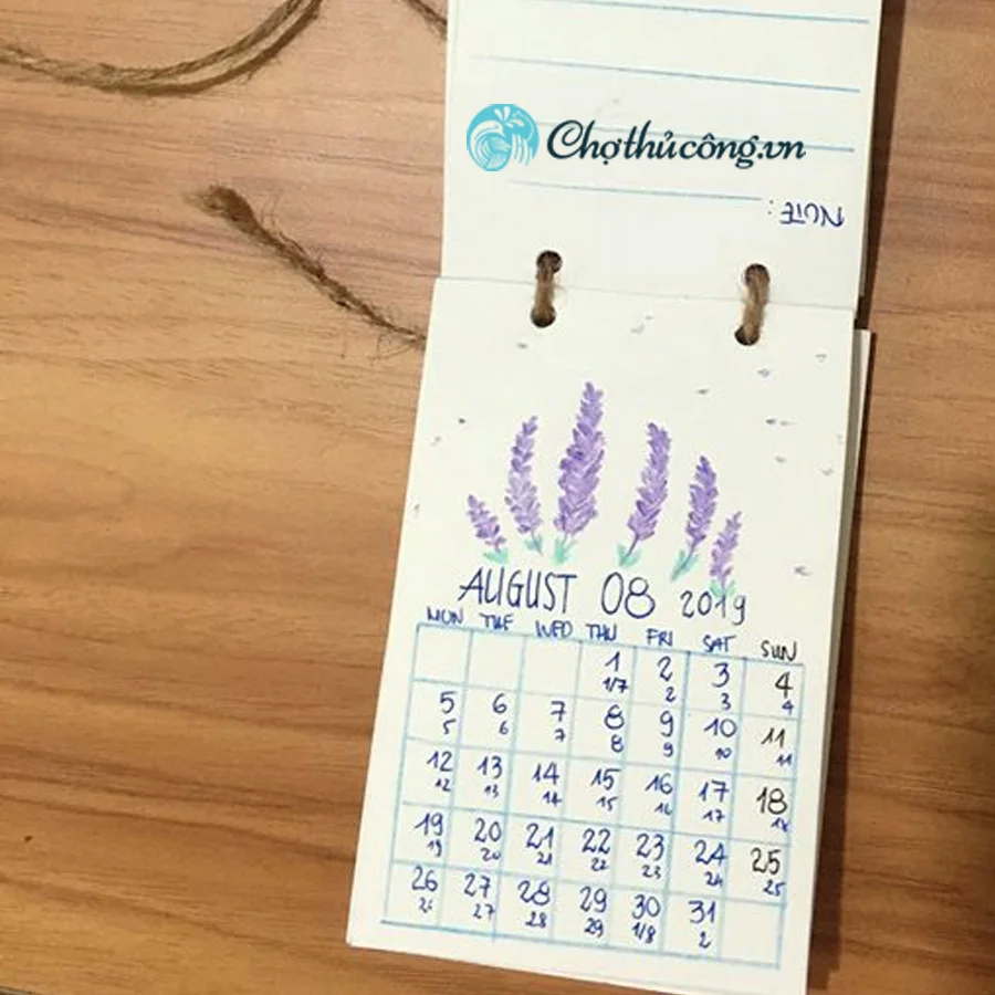 Tổng hợp các mẫu lịch để bàn handmade đẹp nhất