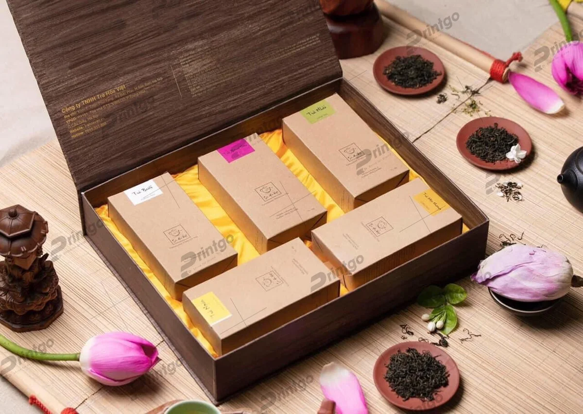 Hộp trà mang vẻ đẹp của thiên nhiên