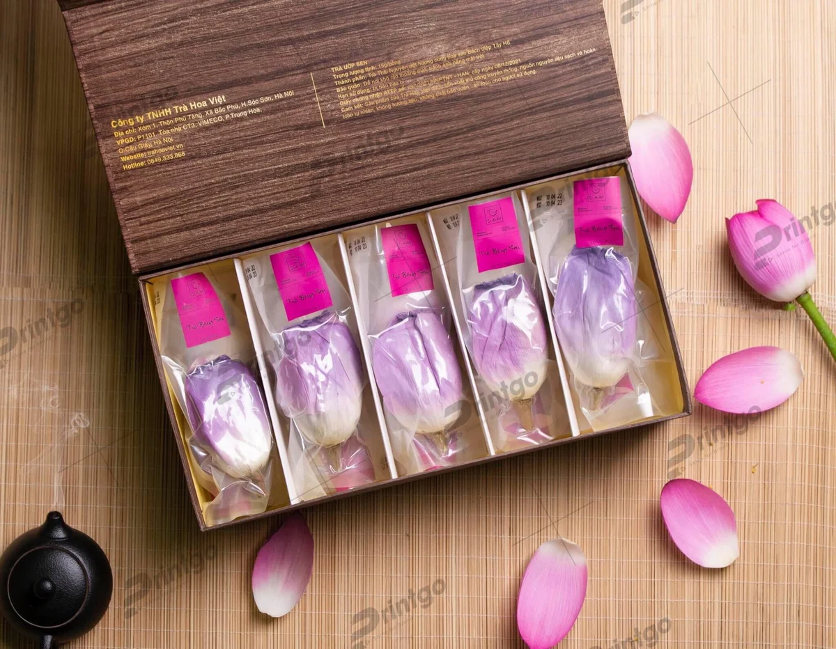 Hộp trà mang vẻ đẹp của thiên nhiên