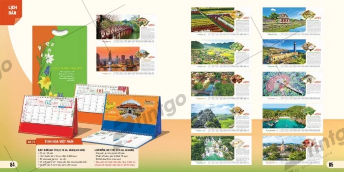 Lịch để bàn ấn tượng
