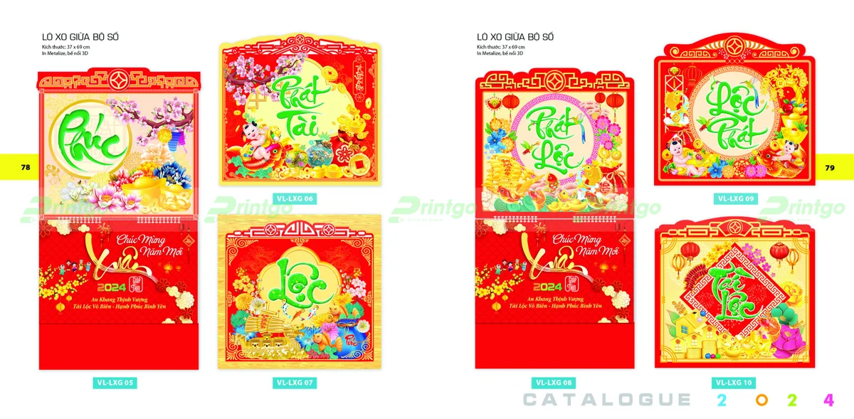 Lịch lò xo gắn giữa 
