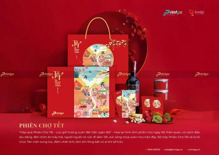Hộp quà Tết Phiên Chợ Tết