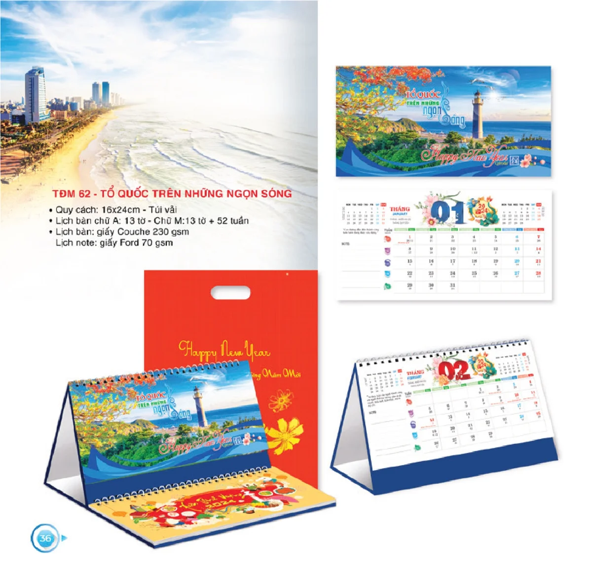 Xu hướng in lịch tết độc quyền của năm 2024