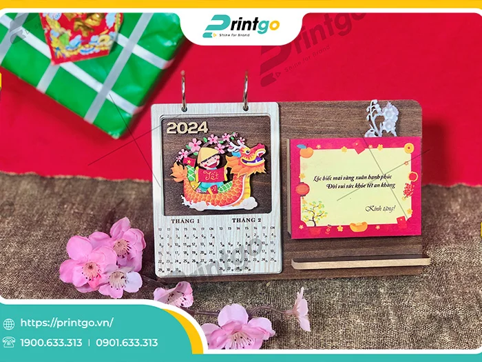 Bảng báo giá lịch gỗ 2024 của Printgo mới nhất hiện nay