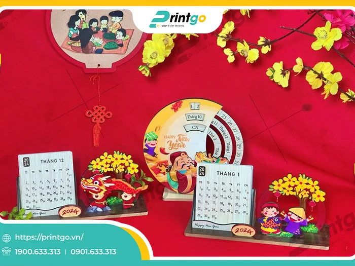 Bảng báo giá lịch gỗ 2025 của Printgo mới nhất hiện nay