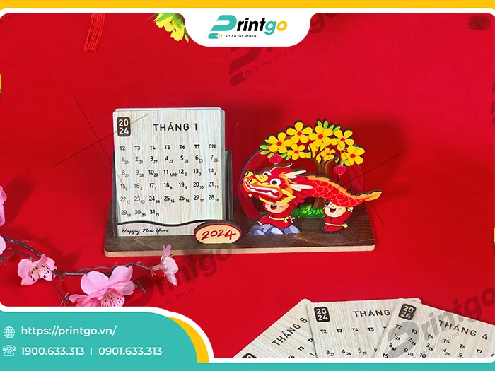 Bảng báo giá lịch gỗ 2024 của Printgo mới nhất hiện nay