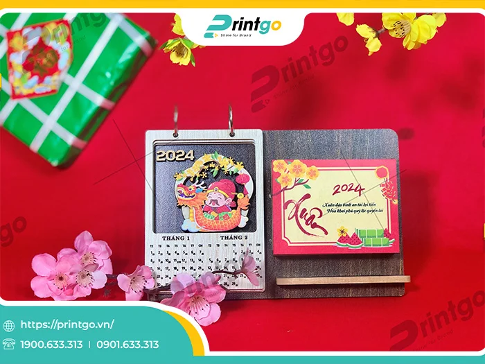 Bảng báo giá lịch gỗ 2024 của Printgo mới nhất hiện nay