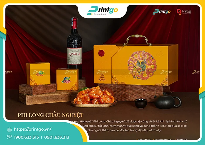 Hộp quà tết Phi Long Chầu Nguyệt