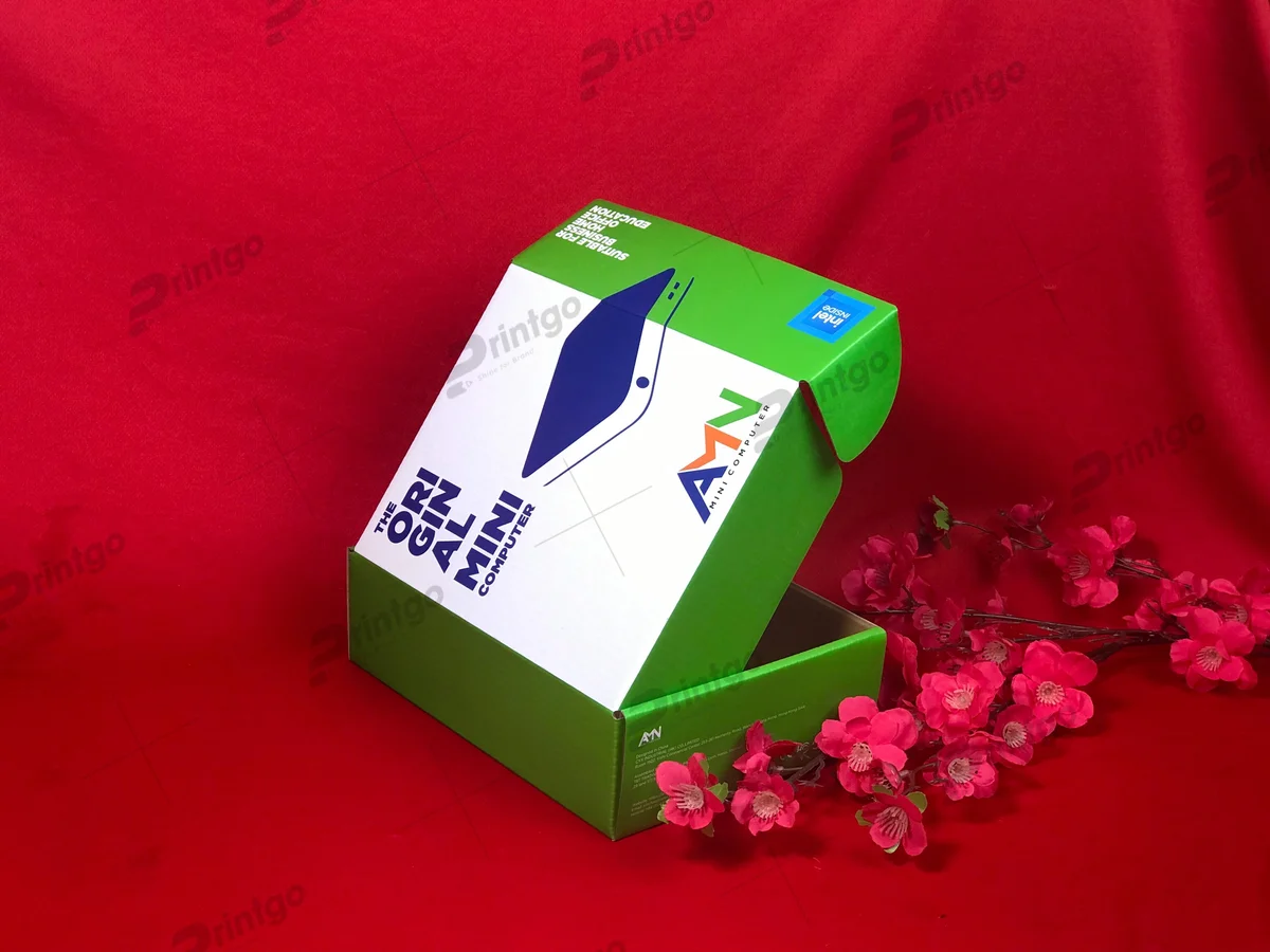 Hộp quà màu xanh trang nhã