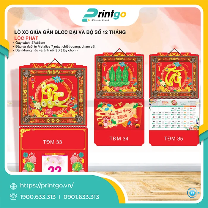 Tổng hợp 15 mẫu khánh lịch bloc tết 2024 đẹp, giá tốt nhất thị trường