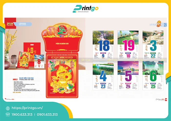 Tổng hợp 15 mẫu khánh lịch bloc tết 2024 đẹp, giá tốt nhất thị trường