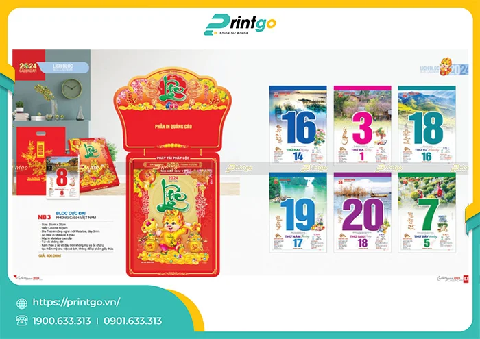 Tổng hợp 15 mẫu khánh lịch bloc tết 2024 đẹp, giá tốt nhất thị trường