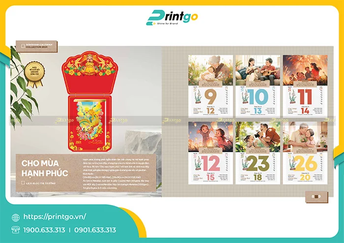 Tổng hợp 15 mẫu khánh lịch bloc tết 2024 đẹp, giá tốt nhất thị trường
