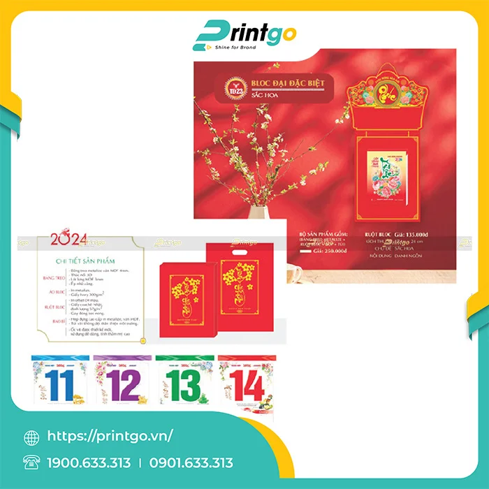 Tổng hợp 15 mẫu khánh lịch bloc tết 2024 đẹp, giá tốt nhất thị trường