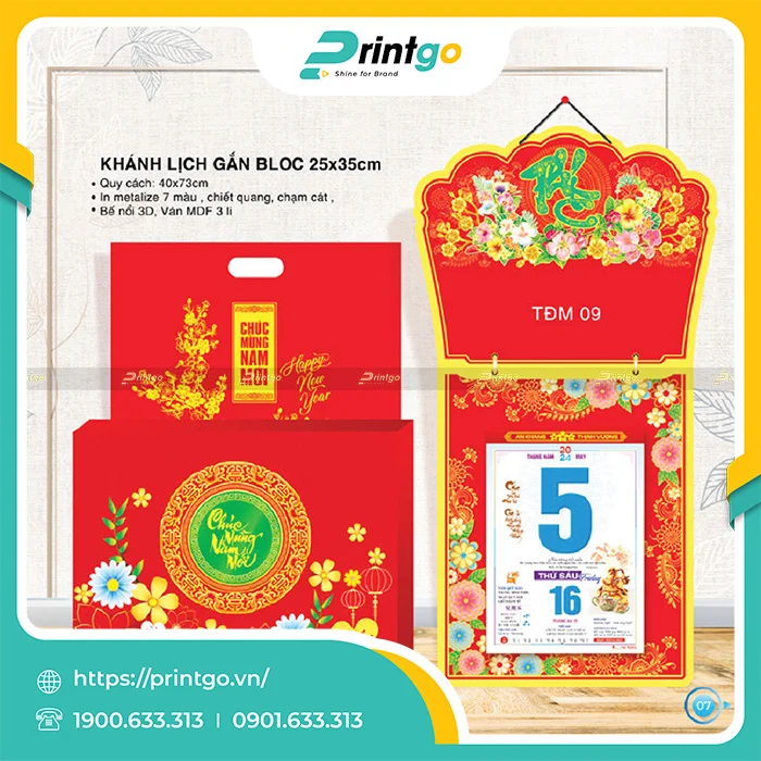 Tổng hợp 15 mẫu khánh lịch bloc tết 2024 đẹp, giá tốt nhất thị trường