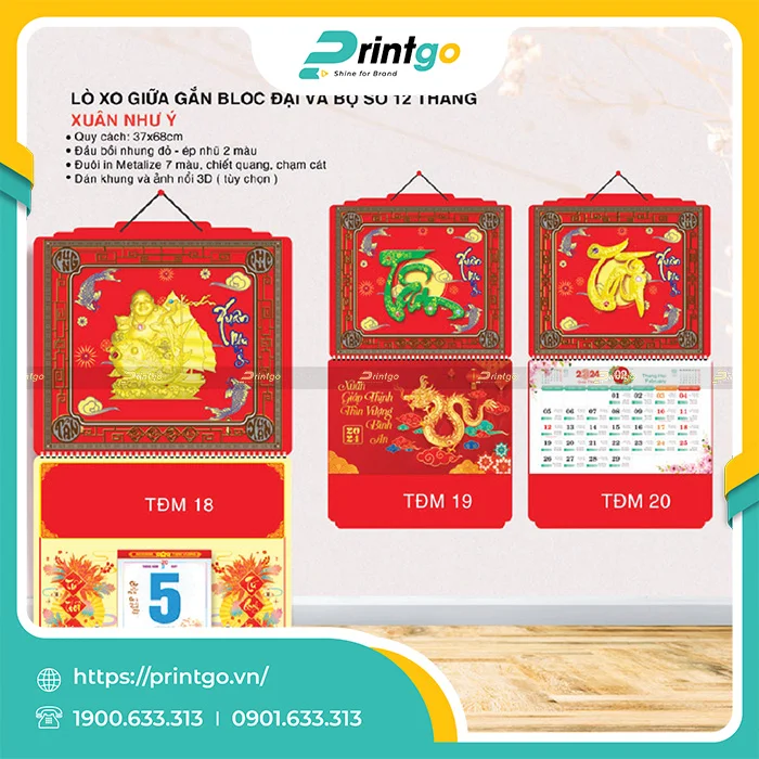 Tổng hợp 15 mẫu khánh lịch bloc tết 2024 đẹp, giá tốt nhất thị trường